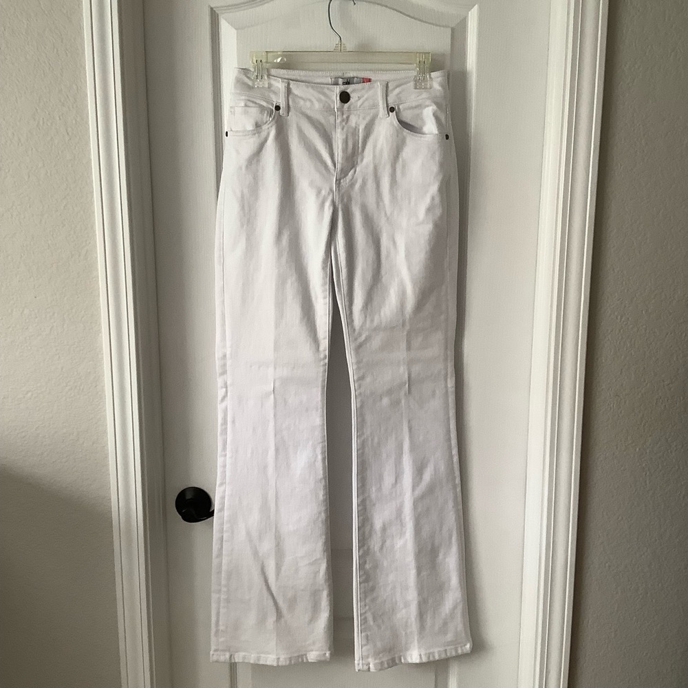 CAbi Women's Crisp White Flare Jeans